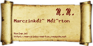 Marczinkó Márton névjegykártya