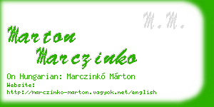 marton marczinko business card