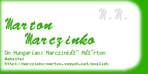 marton marczinko business card